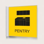 Flaggskylt Pentry Gul 150 x 150 mm