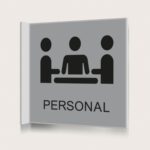 Flaggskylt Personal Silver 150 x 150 mm