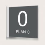 Flaggskylt Plan 0 Charcoal 150 x 150 mm