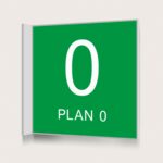 Flaggskylt Plan 0 Grön 150 x 150 mm