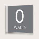 Flaggskylt Plan 0 Grå 150 x 150 mm