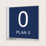 Flaggskylt Plan 0 Mörkblå 150 x 150 mm