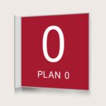 Flaggskylt Plan 0 Röd 150 x 150 mm