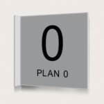 Flaggskylt Plan 0 Silver 150 x 150 mm