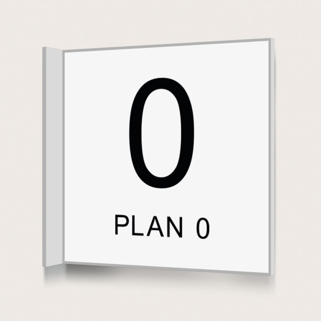 Flaggskylt Plan 0 Vit 150 x 150 mm