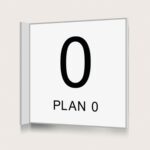 Flaggskylt Plan 0 Vit 150 x 150 mm