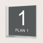 Flaggskylt Plan 1 Charcoal 150 x 150 mm