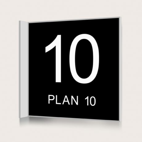 Flaggskylt Plan 10 Svart 150 x 150 mm