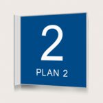 Flaggskylt Plan 2 Blå 150 x 150 mm