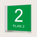 Flaggskylt Plan 2 Grön 150 x 150 mm