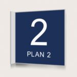 Flaggskylt Plan 2 Mörkblå 150 x 150 mm