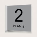 Flaggskylt Plan 2 SIlver 150 x 150 mm