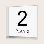 Flaggskylt Plan 2 Vit 150 x 150 mm