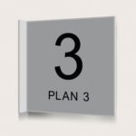 Flaggskylt Plan 3 Silver 150 x 150 mm
