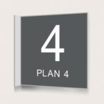 Flaggskylt Plan 4 Charcoal 150 x 150 mm