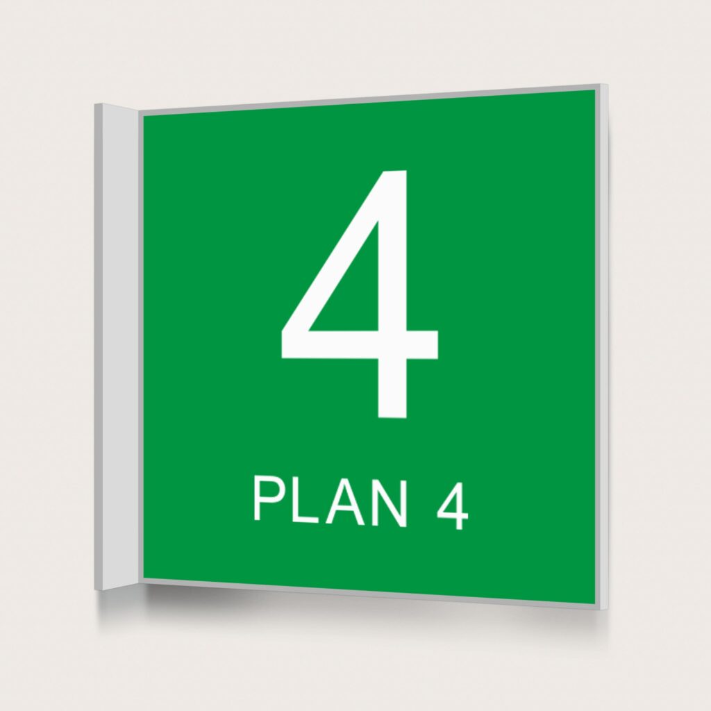 Flaggskylt Plan 4 Grön 150 x 150 mm