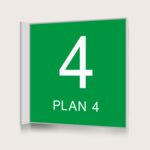 Flaggskylt Plan 4 Grön 150 x 150 mm