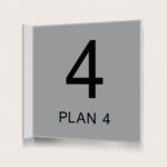 Flaggskylt Plan 4 Silver 150 x 150 mm