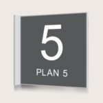 Flaggskylt Plan 5 Charcoal 150 x 150 mm