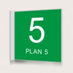 Flaggskylt Plan 5 Grön 150 x 150 mm