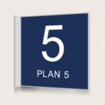 Flaggskylt Plan 5 Mörkblå 150 x 150 mm