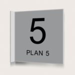 Flaggskylt Plan 5 Silver 150 x 150 mm