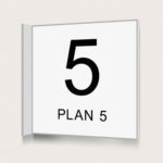 Flaggskylt Plan 5 Vit 150 x 150 mm