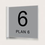 Flaggskylt Plan 6 Silver 150 x 150 mm