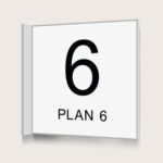 Flaggskylt Plan 6 Vit 150 x 150 mm