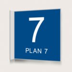 Flaggskylt Plan 7 Blå 150 x 150 mm
