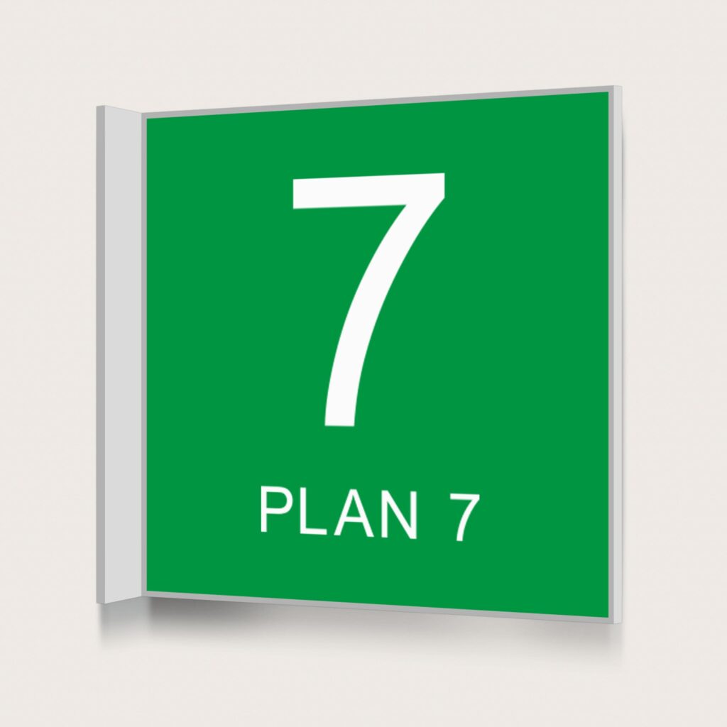 Flaggskylt Plan 7 Grön 150 x 150 mm