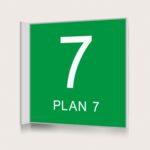 Flaggskylt Plan 7 Grön 150 x 150 mm