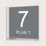Flaggskylt Plan 7 Grå 150 x 150 mm
