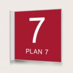 Flaggskylt Plan 7 Röd 150 x 150 mm