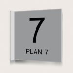 Flaggskylt Plan 7 Silver 150 x 150 mm