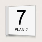 Flaggskylt Plan 7 Vit 150 x 150 mm