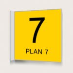 Flaggskylt Plan 7 Gul 150 x 150 mm