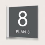 Flaggskylt Plan 8 Charcoal 150 x 150 mm