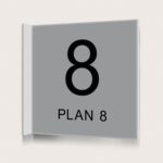 Flaggskylt Plan 8 Silver 150 x 150 mm