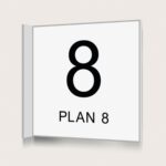 Flaggskylt Plan 8 Vit 150 x 150 mm