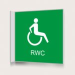 Flaggskylt RWC Grön 150 x 150 mm