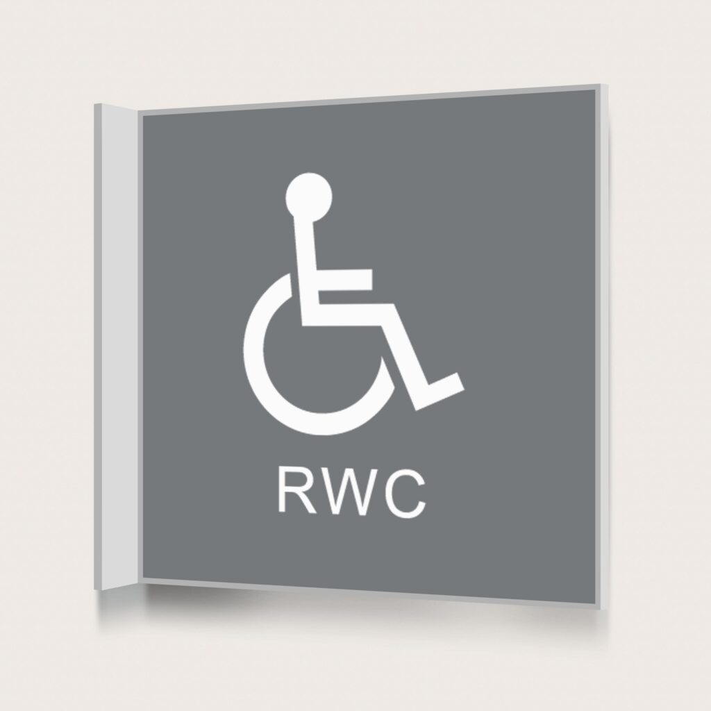Flaggskylt RWC 2 Grå 150 x 150 mm