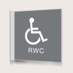 Flaggskylt RWC 2 Grå 150 x 150 mm