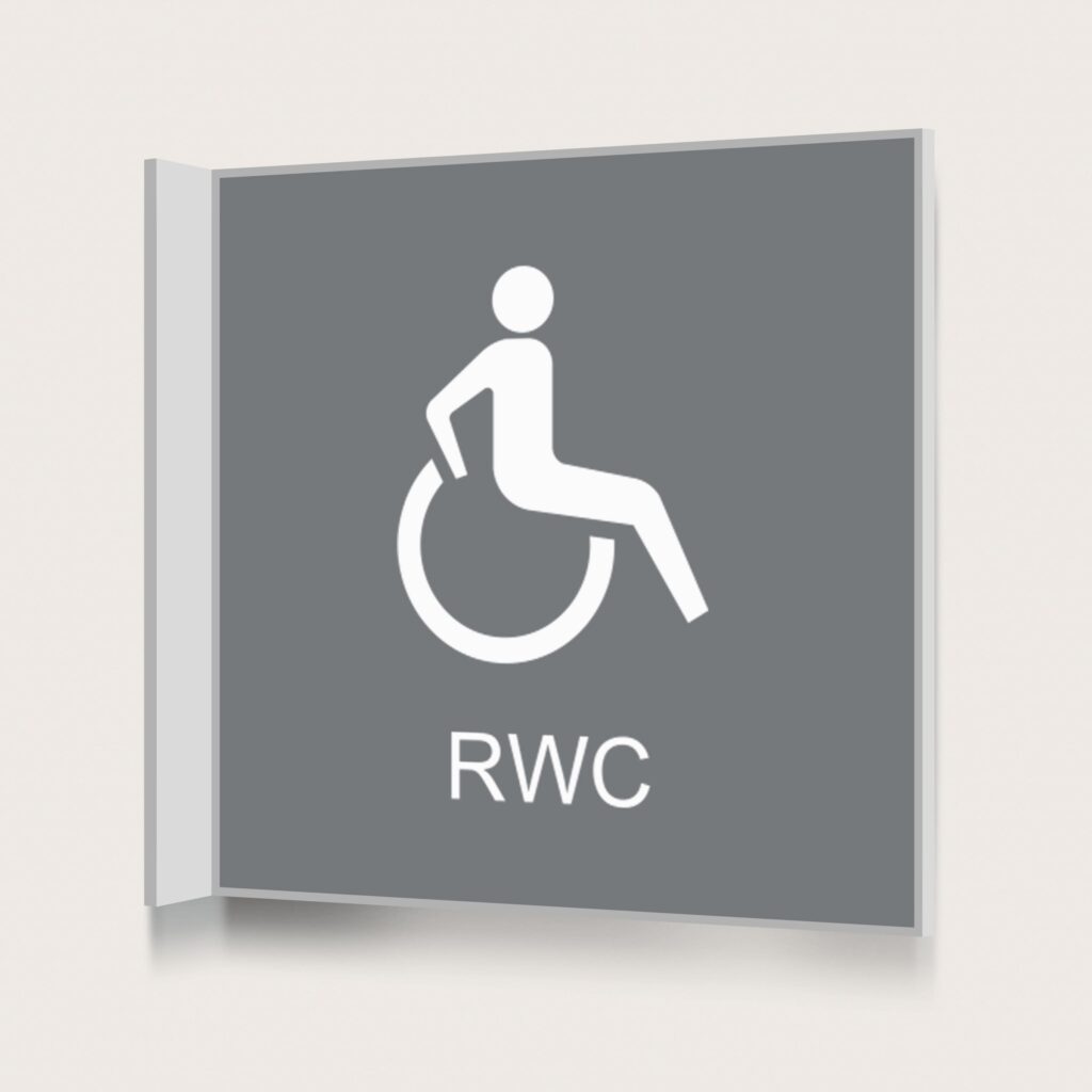 Flaggskylt RWC Grå 150 x 150 mm