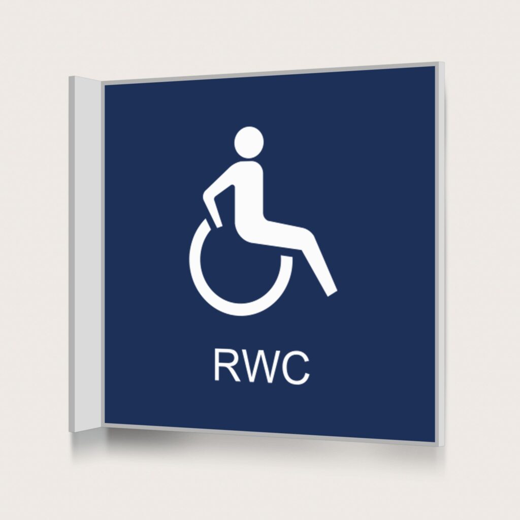 Flaggskylt RWC Mörkblå 150 x 150 mm