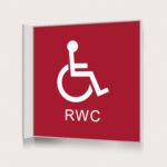 Flaggskylt RWC 2 Röd 150 x 150 mm