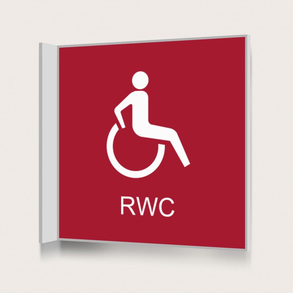 Flaggskylt RWC Röd 150 x 150 mm