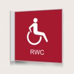 Flaggskylt RWC Röd 150 x 150 mm