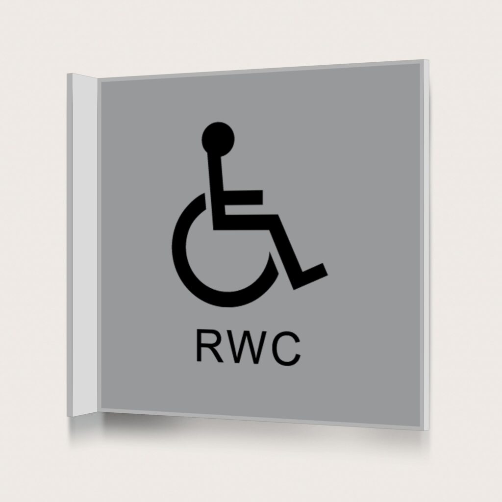 Flaggskylt RWC 2 Silver 150 x 150 mm