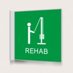 Flaggskylt Rehab Grön 150 x 150 mm